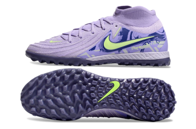 Men's Nike Phantom Luna Elite TF Artificial Turf High-Tops Football Shoes - Purple/Yellow/White