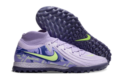 Men's Nike Phantom Luna Elite TF Artificial Turf High-Tops Football Shoes - Purple/Yellow/White