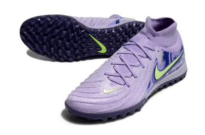 Men's Nike Phantom Luna Elite TF Artificial Turf High-Tops Football Shoes - Purple/Yellow/White