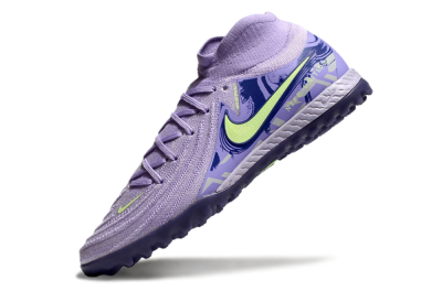 Men's Nike Phantom Luna Elite TF Artificial Turf High-Tops Football Shoes - Purple/Yellow/White