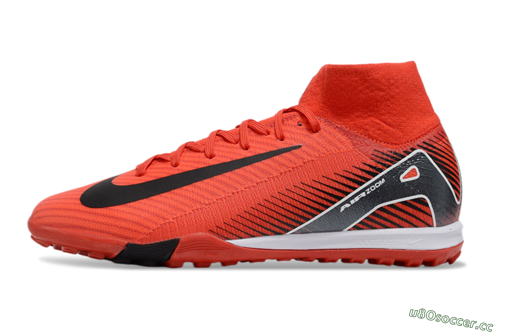 Unisex Nike Air Zoom Mercurial Superfly 10 Elite TF Artificial Turf High-Tops Football Shoes - Red/Black/White 0