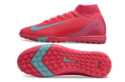 Unisex Nike Air Zoom Mercurial Superfly 10 Elite TF Artificial Turf High-Tops Football Shoes - Red/Jade/White