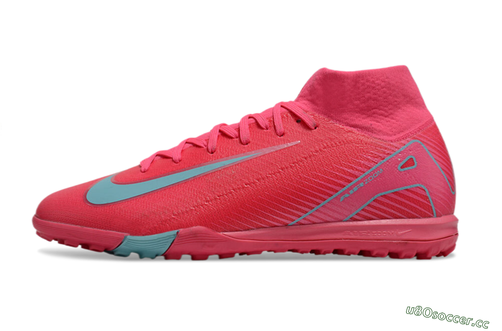 Unisex Nike Air Zoom Mercurial Superfly 10 Elite TF Artificial Turf High-Tops Football Shoes - Red/Jade/White 0