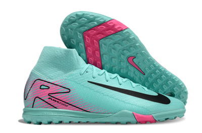 Unisex Nike Air Zoom Mercurial Superfly 10 Elite TF Artificial Turf High-Tops Football Shoes - Jade/Red/Black