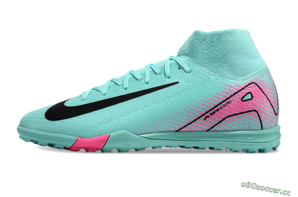 Unisex Nike Air Zoom Mercurial Superfly 10 Elite TF Artificial Turf High-Tops Football Shoes - Jade/Red/Black 0
