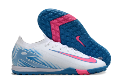 Men's Nike Air Zoom Mercurial Vapor 16 Elite TF Artificial Turf Low-Tops Football Shoes - White/Pink/Blue