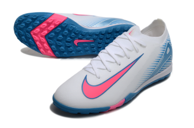 Men's Nike Air Zoom Mercurial Vapor 16 Elite TF Artificial Turf Low-Tops Football Shoes - White/Pink/Blue