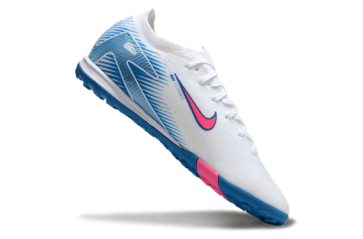Men's Nike Air Zoom Mercurial Vapor 16 Elite TF Artificial Turf Low-Tops Football Shoes - White/Pink/Blue