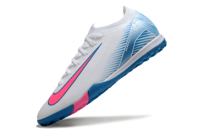 Men's Nike Air Zoom Mercurial Vapor 16 Elite TF Artificial Turf Low-Tops Football Shoes - White/Pink/Blue