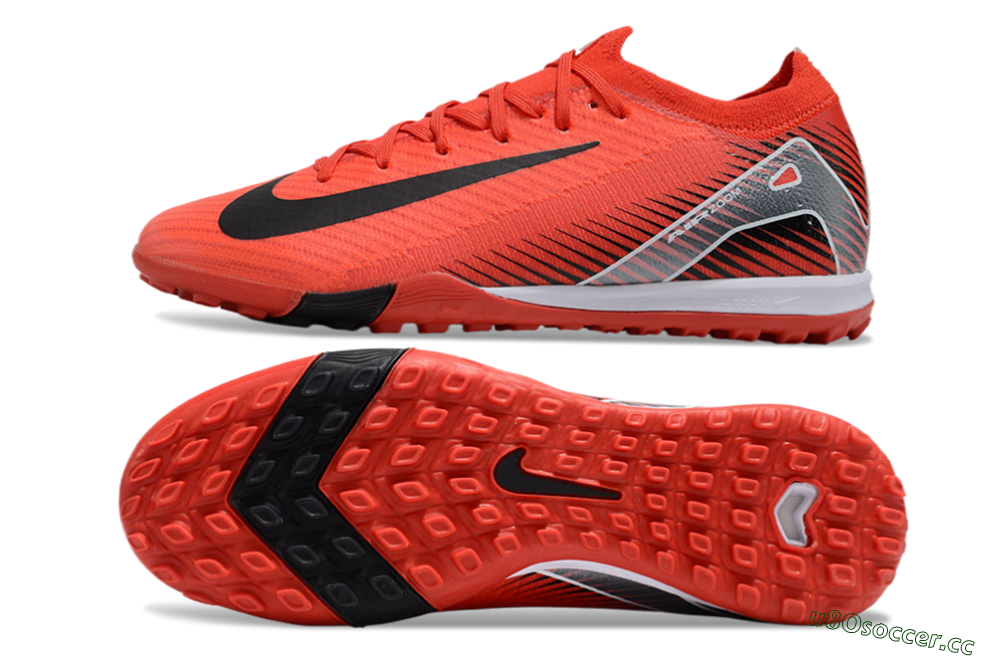 Kids Nike Air Zoom Mercurial Vapor 16 Elite TF Artificial Turf Low-Tops Football Shoes - Red/Black/White 1