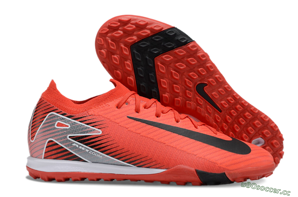 Kids Nike Air Zoom Mercurial Vapor 16 Elite TF Artificial Turf Low-Tops Football Shoes - Red/Black/White 2