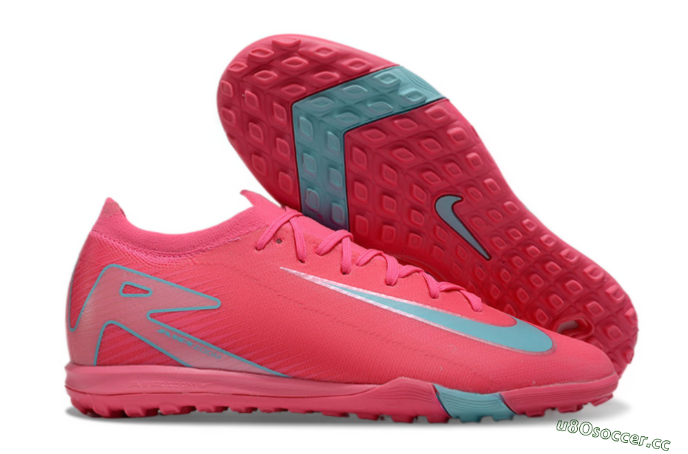 Unisex Nike Air Zoom Mercurial Vapor 16 Elite TF Artificial Turf Low-Tops Football Shoes - Pink/Jade/White 2