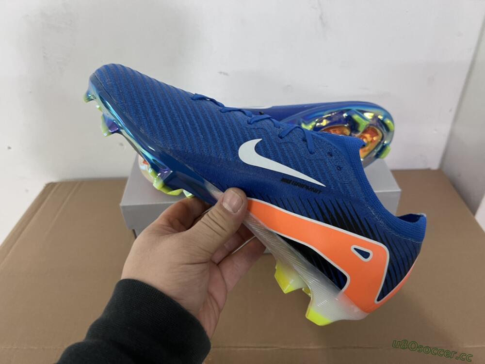 Unisex Nike Air Zoom Mercurial Vapor 16 Elite FG Firm Ground Low-Tops Football Boots - Blue/White/Orange