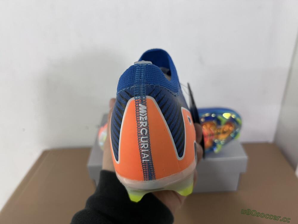 Unisex Nike Air Zoom Mercurial Vapor 16 Elite FG Firm Ground Low-Tops Football Boots - Blue/White/Orange