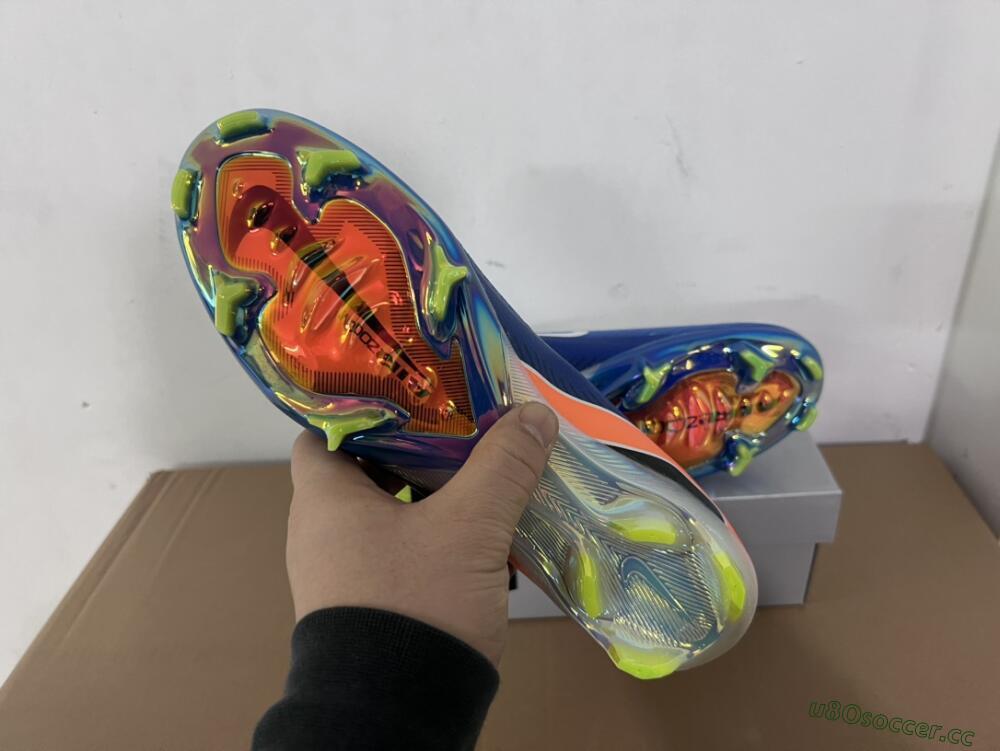 Unisex Nike Air Zoom Mercurial Vapor 16 Elite FG Firm Ground Low-Tops Football Boots - Blue/White/Orange