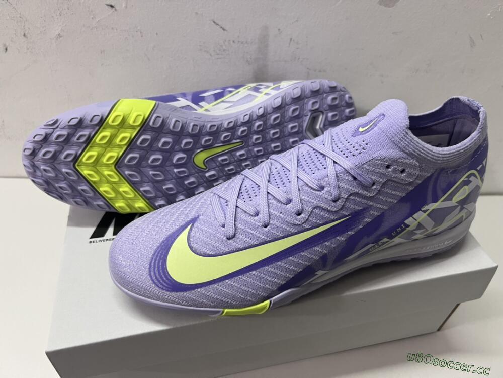 Unisex Nike Air Zoom Mercurial Vapor 16 Elite TF Artificial Turf Low-Tops Football Shoes - Purple/Yellow/White