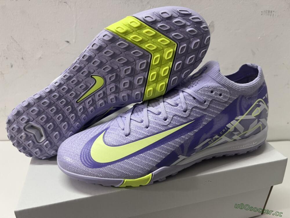 Unisex Nike Air Zoom Mercurial Vapor 16 Elite TF Artificial Turf Low-Tops Football Shoes - Purple/Yellow/White