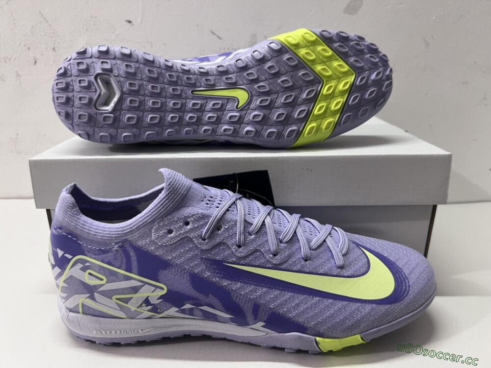 Unisex Nike Air Zoom Mercurial Vapor 16 Elite TF Artificial Turf Low-Tops Football Shoes - Purple/Yellow/White