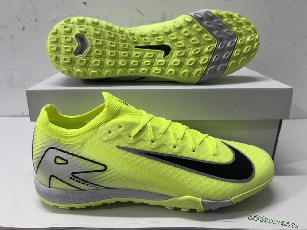Men's Nike Air Zoom Mercurial Vapor 16 Elite TF Artificial Turf Low-Tops Football Shoes - Yellow/Black/White