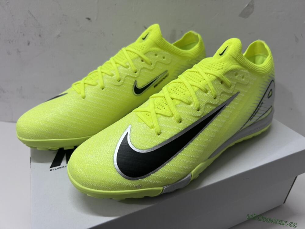 Men's Nike Air Zoom Mercurial Vapor 16 Elite TF Artificial Turf Low-Tops Football Shoes - Yellow/Black/White