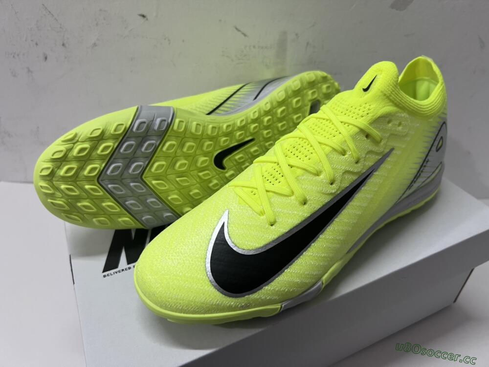 Men's Nike Air Zoom Mercurial Vapor 16 Elite TF Artificial Turf Low-Tops Football Shoes - Yellow/Black/White