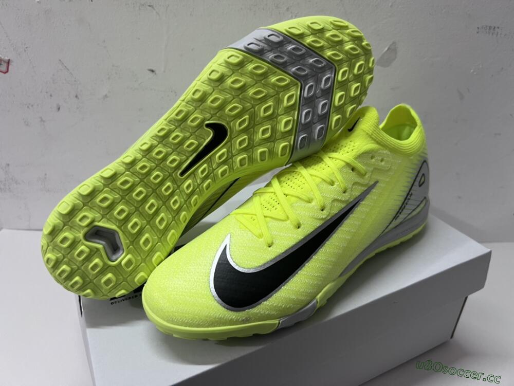 Men's Nike Air Zoom Mercurial Vapor 16 Elite TF Artificial Turf Low-Tops Football Shoes - Yellow/Black/White