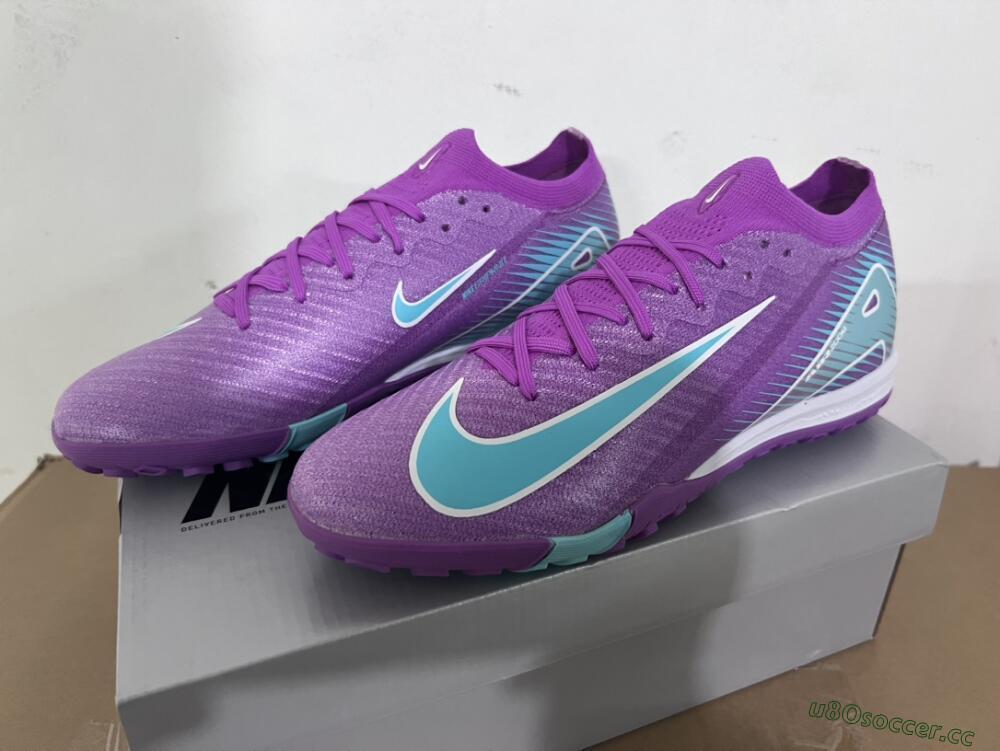 Unisex Nike Air Zoom Mercurial Vapor 16 Elite TF Artificial Turf Low-Tops Football Shoes - Purple/Jade/White