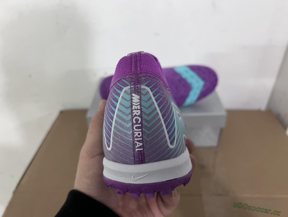 Unisex Nike Air Zoom Mercurial Vapor 16 Elite TF Artificial Turf Low-Tops Football Shoes - Purple/Jade/White