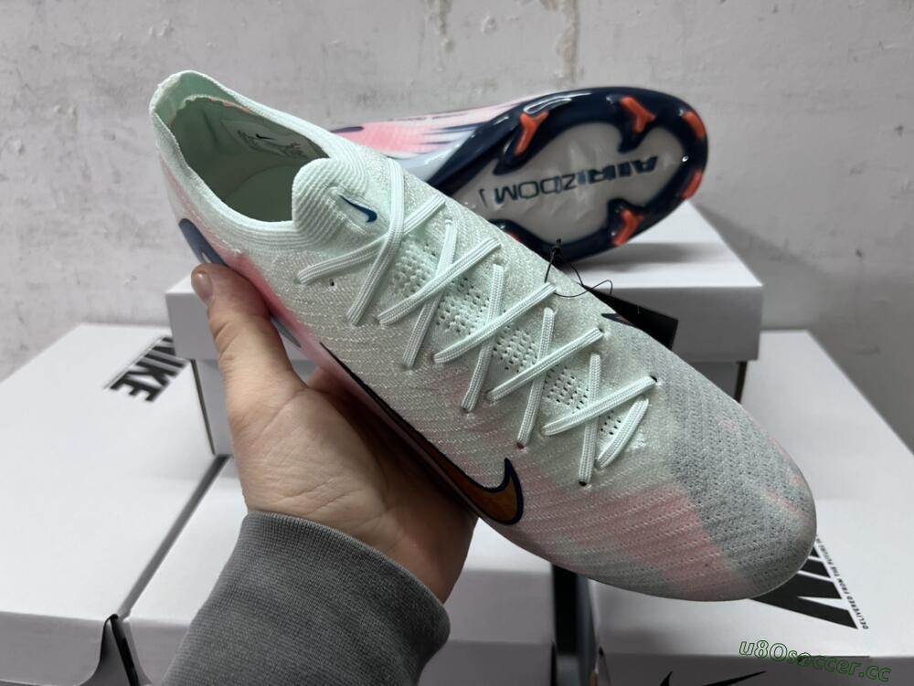 Unisex Nike Air Zoom Mercurial Vapor 16 Elite FG Firm Ground Low-Tops Football Boots - Jade/Gold/Pink/Blue