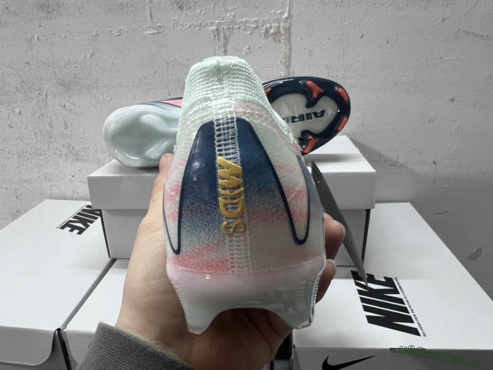 Unisex Nike Air Zoom Mercurial Vapor 16 Elite FG Firm Ground Low-Tops Football Boots - Jade/Gold/Pink/Blue