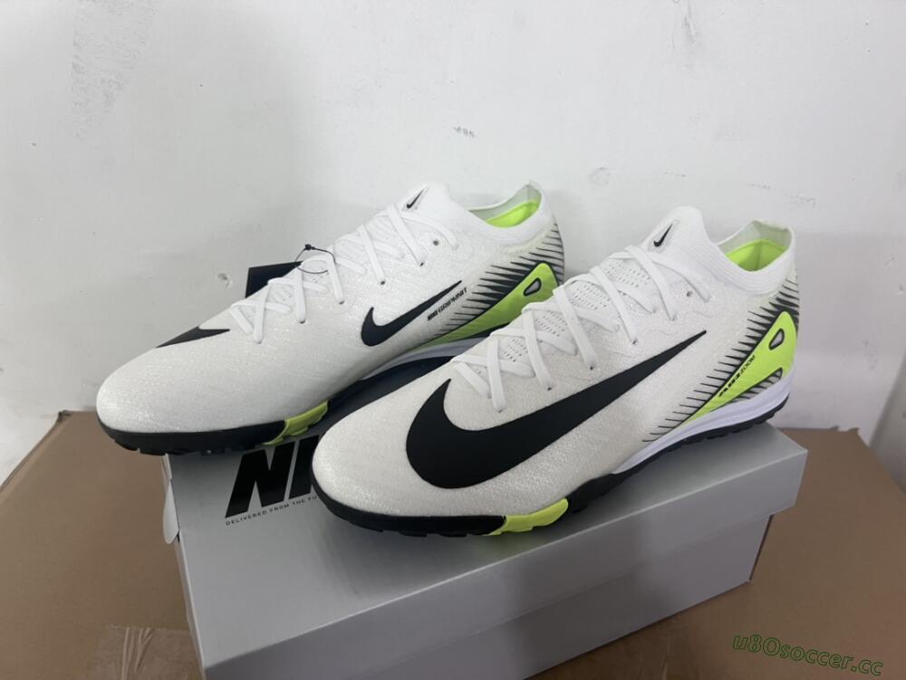 Unisex Nike Air Zoom Mercurial Vapor 16 Elite TF Artificial Turf Low-Tops Football Shoes - White/Black/Yellow