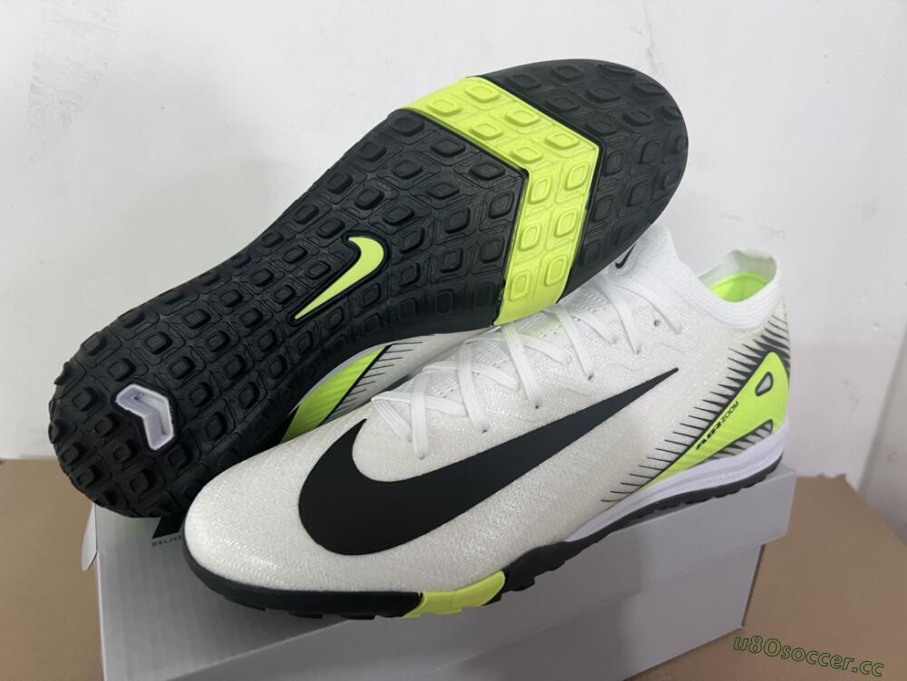 Unisex Nike Air Zoom Mercurial Vapor 16 Elite TF Artificial Turf Low-Tops Football Shoes - White/Black/Yellow