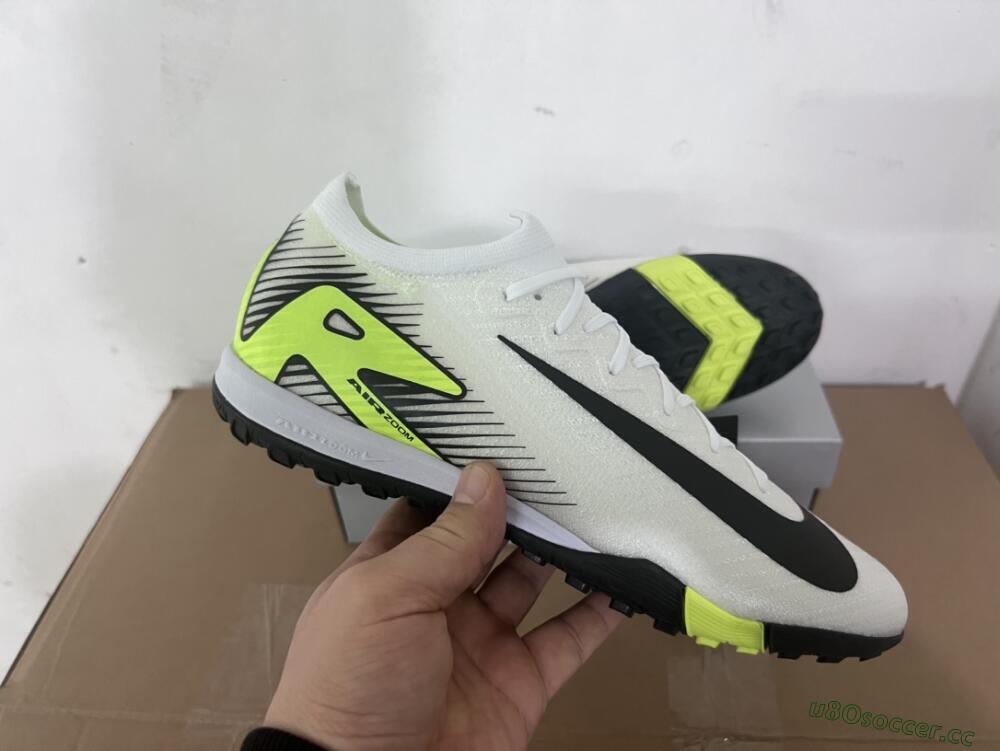Unisex Nike Air Zoom Mercurial Vapor 16 Elite TF Artificial Turf Low-Tops Football Shoes - White/Black/Yellow