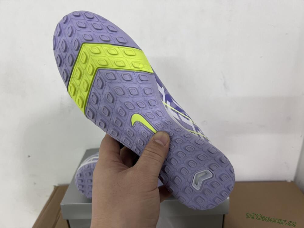 Unisex Nike Air Zoom Mercurial Superfly 10 Elite TF Artificial Turf Low-Tops Football Shoes - Purple/Yellow/White