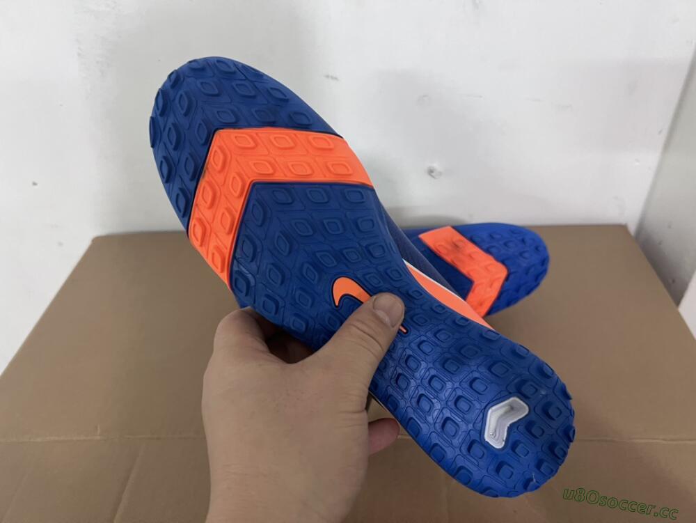 Unisex Nike Air Zoom Mercurial Superfly 10 Elite TF Artificial Turf High-Tops Football Shoes - Blue/White/Orange