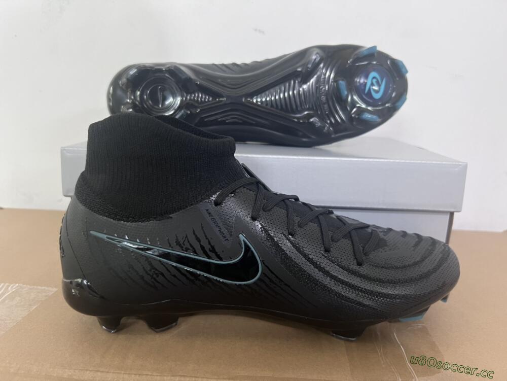 Men's Nike Phantom Luna Elite NU FG Firm Ground High-Tops Football Boots - Black/Blue