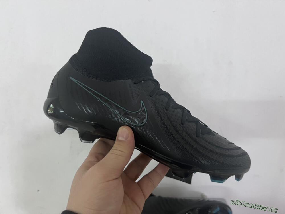 Men's Nike Phantom Luna Elite NU FG Firm Ground High-Tops Football Boots - Black/Blue