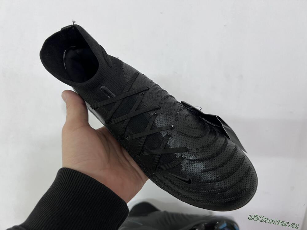 Men's Nike Phantom Luna Elite NU FG Firm Ground High-Tops Football Boots - Black/Blue