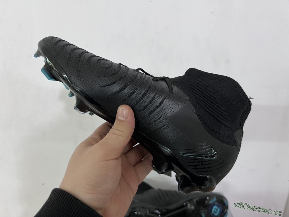 Men's Nike Phantom Luna Elite NU FG Firm Ground High-Tops Football Boots - Black/Blue