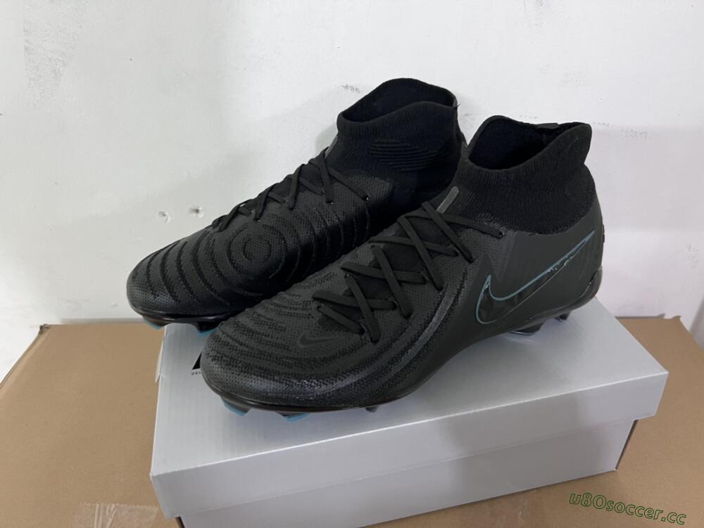 Men's Nike Phantom Luna Elite NU FG Firm Ground High-Tops Football Boots - Black/Blue