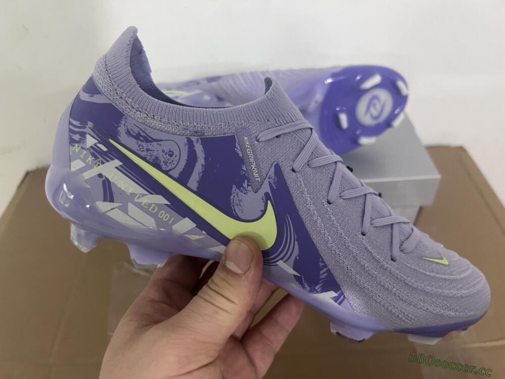 Men's Nike Phantom Luna Elite FG Firm Ground Low-Tops Football Boots - Purple/Yellow/White