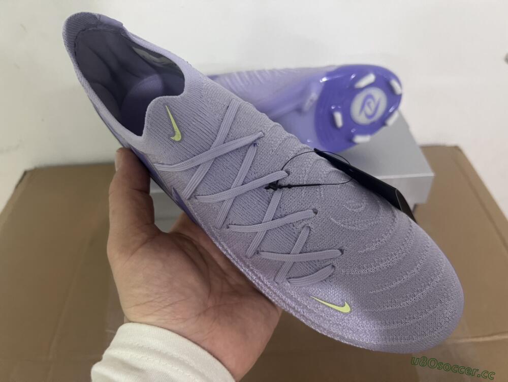 Men's Nike Phantom Luna Elite FG Firm Ground Low-Tops Football Boots - Purple/Yellow/White