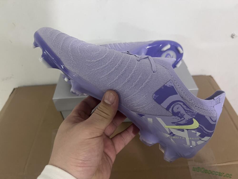 Men's Nike Phantom Luna Elite FG Firm Ground Low-Tops Football Boots - Purple/Yellow/White