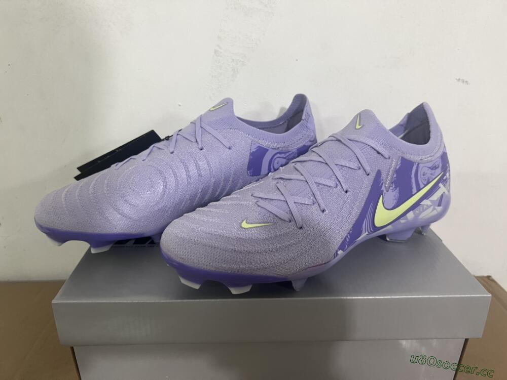 Men's Nike Phantom Luna Elite FG Firm Ground Low-Tops Football Boots - Purple/Yellow/White