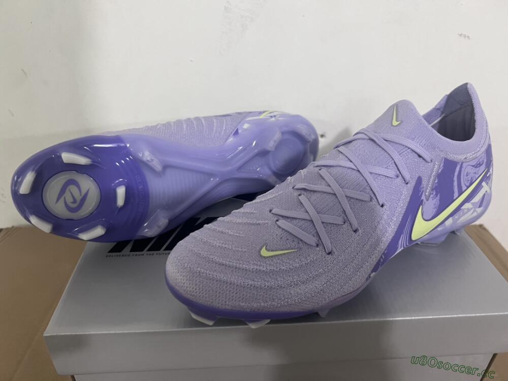 Men's Nike Phantom Luna Elite FG Firm Ground Low-Tops Football Boots - Purple/Yellow/White