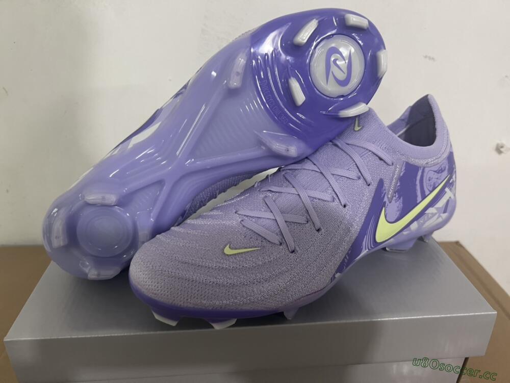 Men's Nike Phantom Luna Elite FG Firm Ground Low-Tops Football Boots - Purple/Yellow/White
