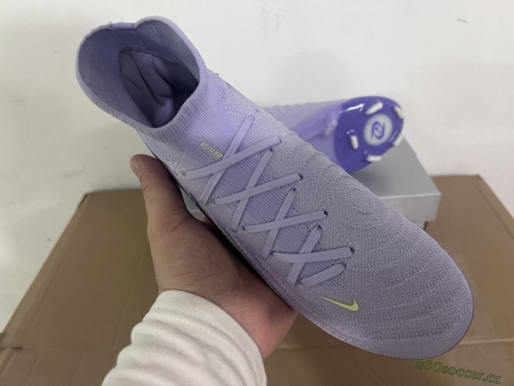 Men's Nike Phantom Luna Elite FG Firm Ground High-Tops Football Boots - Purple/Yellow/White