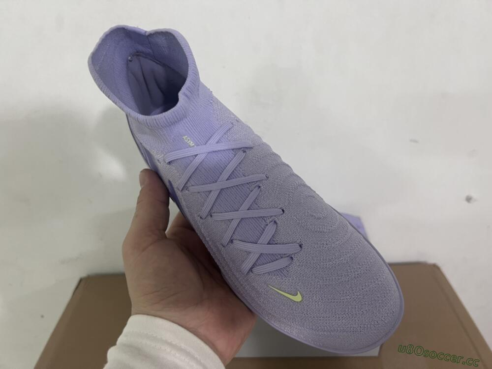 Men's Nike Phantom Luna Elite TF Artificial Turf High-Tops Football Shoes - Purple/Yellow/White