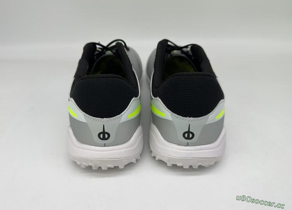 Men's Nike Tiempo Legend 10 TF Artificial Turf Low-Tops Football Shoes - Silver/Black/Yellow