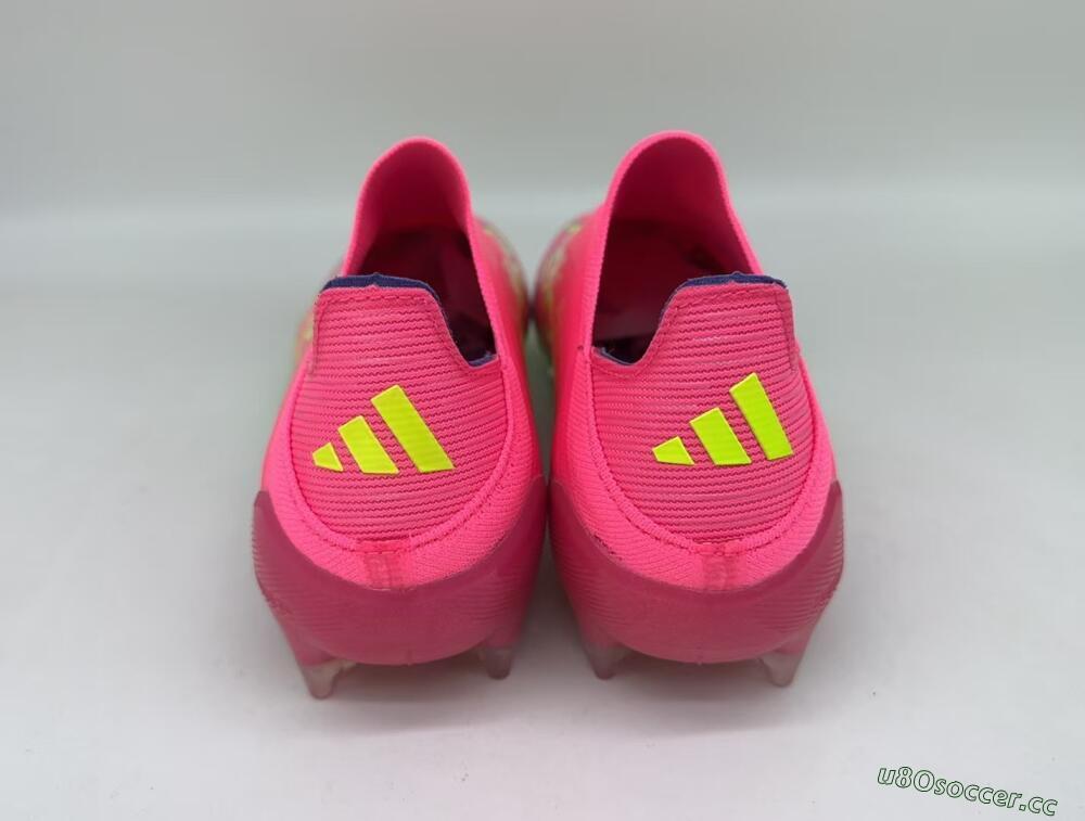 Men's Adidas F50 Elite Laceless FG Firm Ground Low-Tops Football Boots - Red/Yellow/Blue